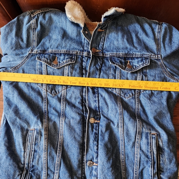Levis Signature Gold Denim Blue Jean Jacket Mens Large - Picture 11 of 16